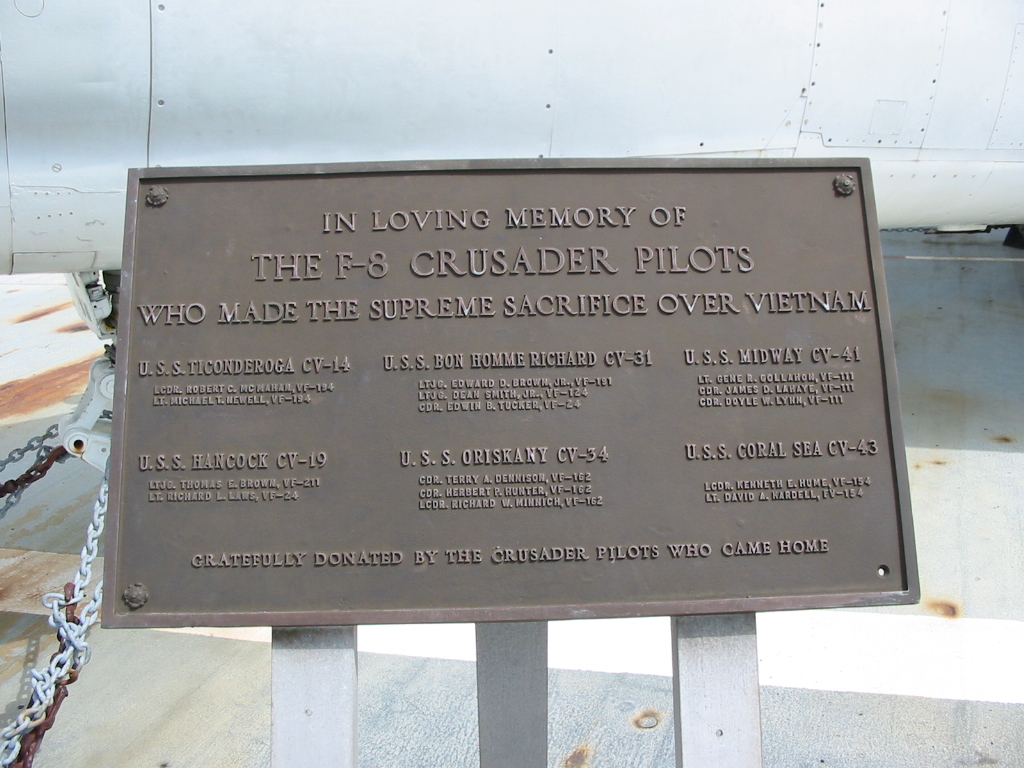 F-8 Memorial Placque